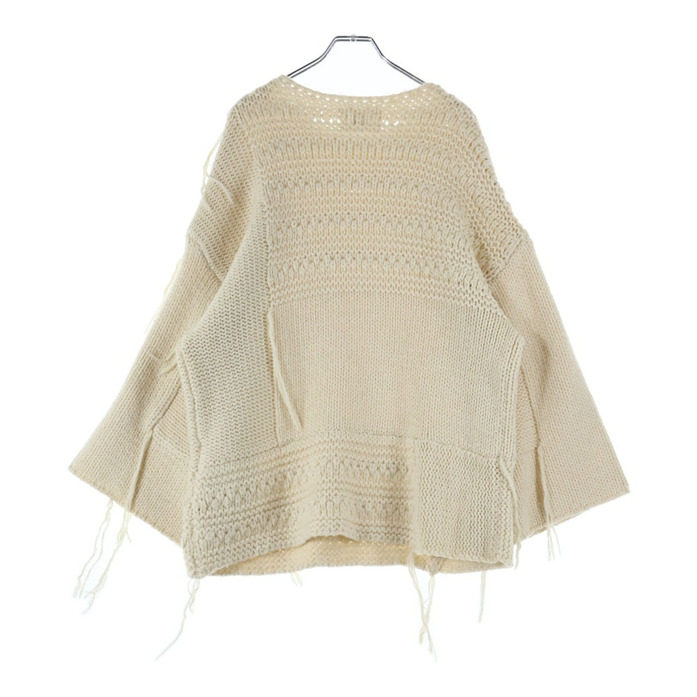 BEAMS(ビームス) ローゲージ ダメージ 長袖ニット レディース ベージュ 63-15-0410-126