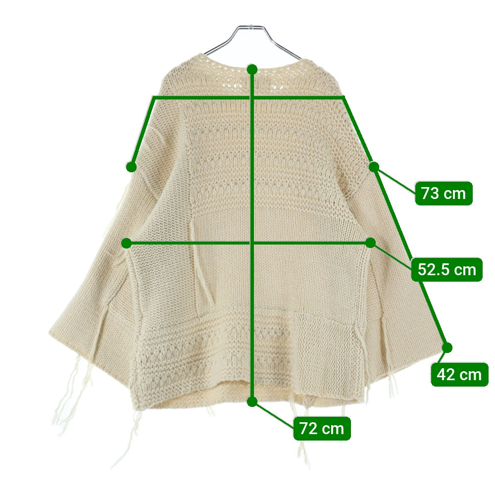 BEAMS(ビームス) ローゲージ ダメージ 長袖ニット レディース ベージュ 63-15-0410-126