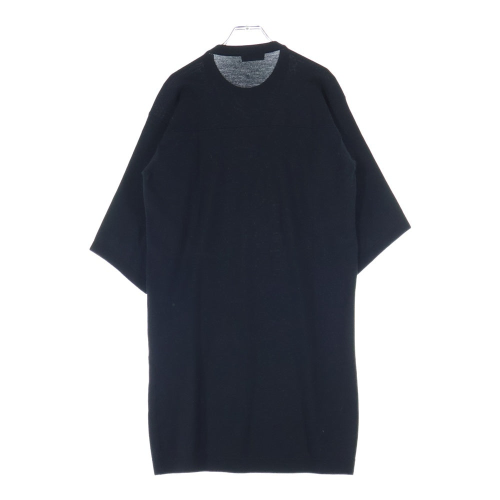 BALENCIAGA(バレンシアガ) ウール クルーネック 半袖ニットワンピース レディース ブラック 334801