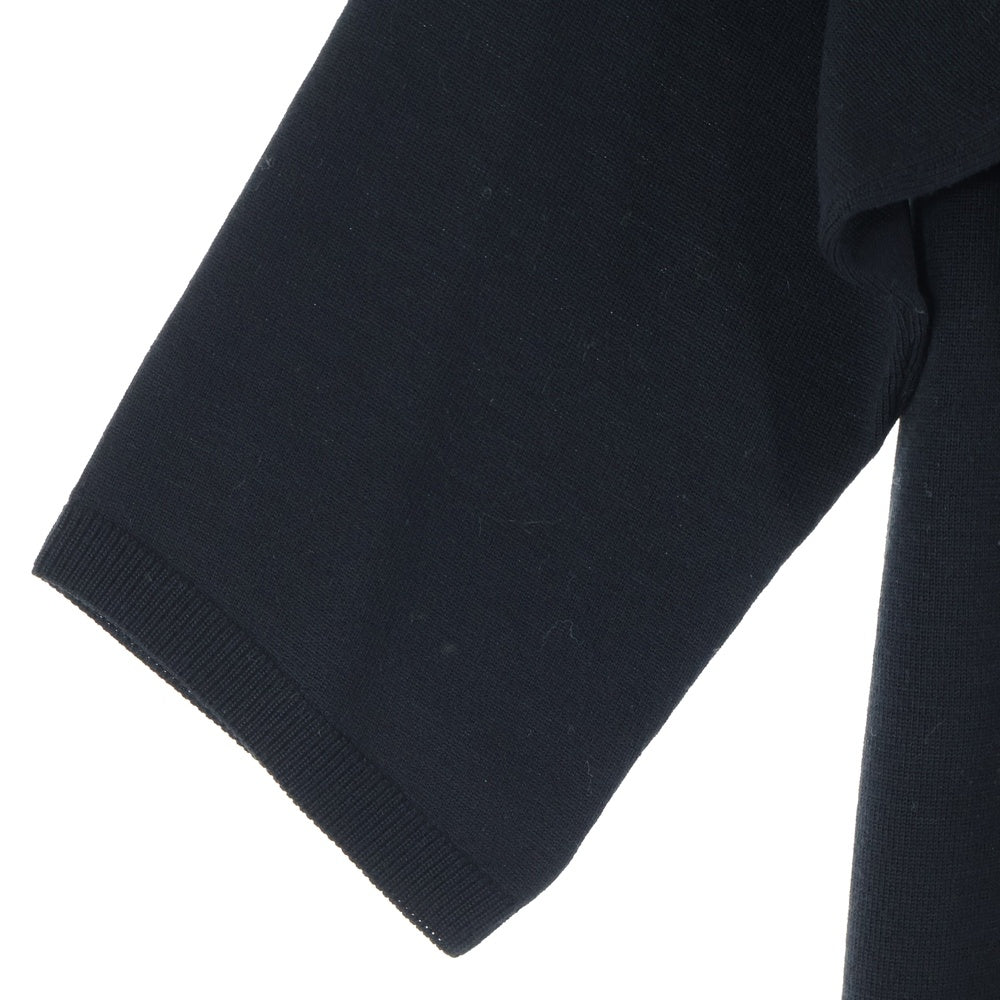 BALENCIAGA(バレンシアガ) ウール クルーネック 半袖ニットワンピース レディース ブラック 334801