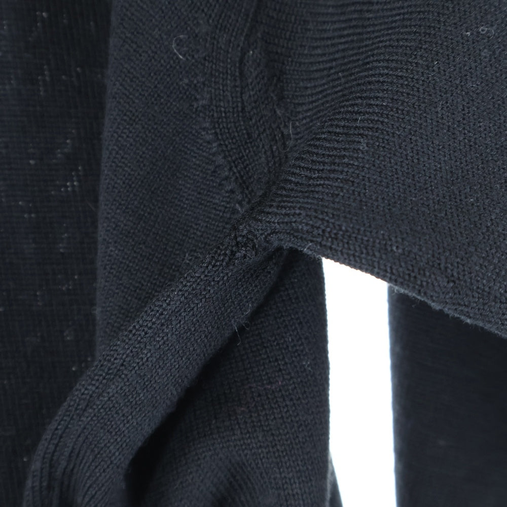 BALENCIAGA(バレンシアガ) ウール クルーネック 半袖ニットワンピース レディース ブラック 334801