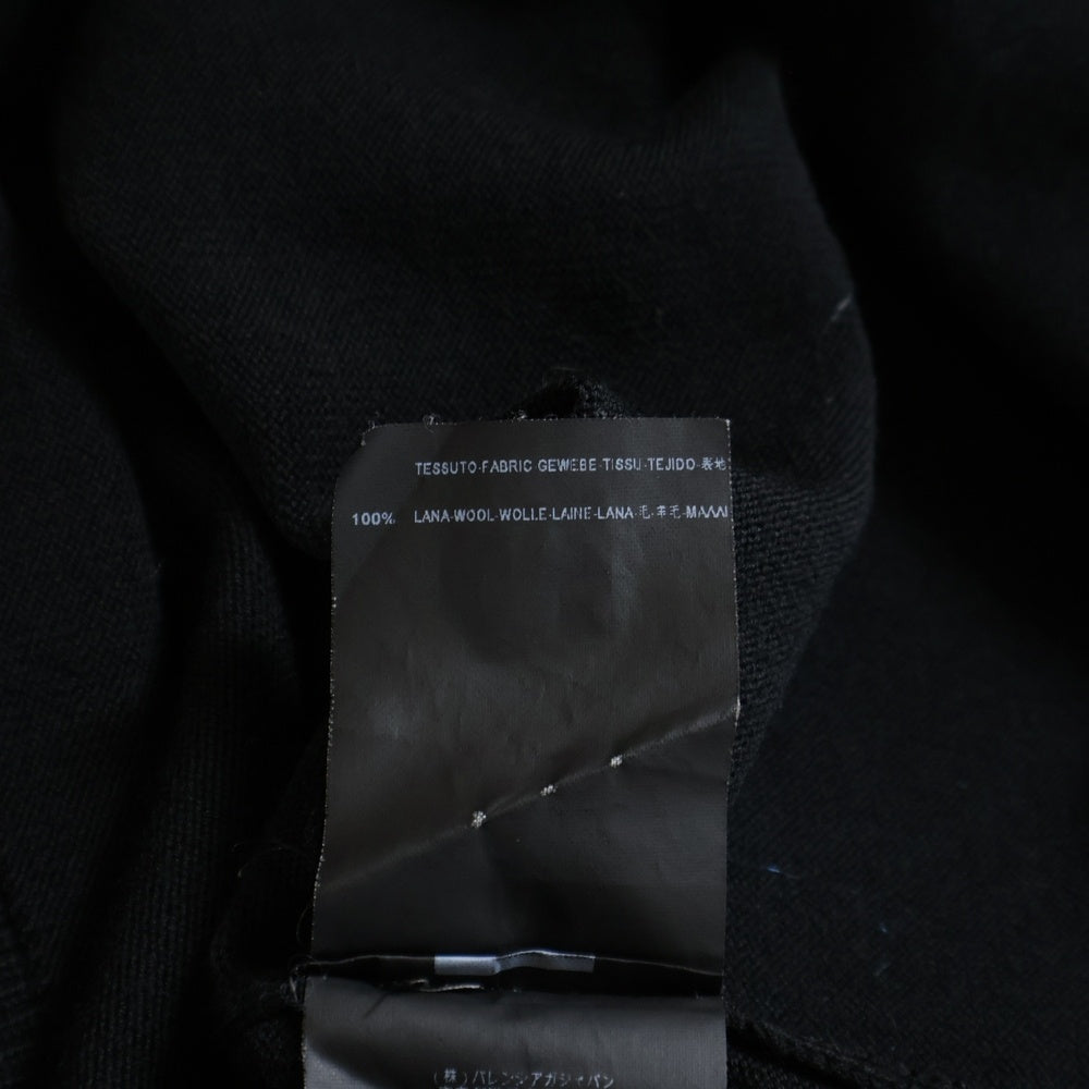 BALENCIAGA(バレンシアガ) ウール クルーネック 半袖ニットワンピース レディース ブラック 334801