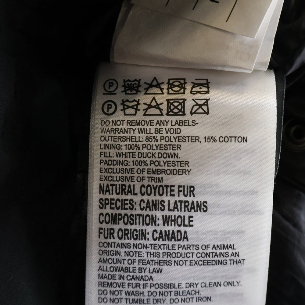 CANADA GOOSE(カナダグース) BLACK LABEL SHELBURNE PARKA ブラックレーベル シェルバーンパーカー ファー フーデッドダウンコート ブラック 3802LB