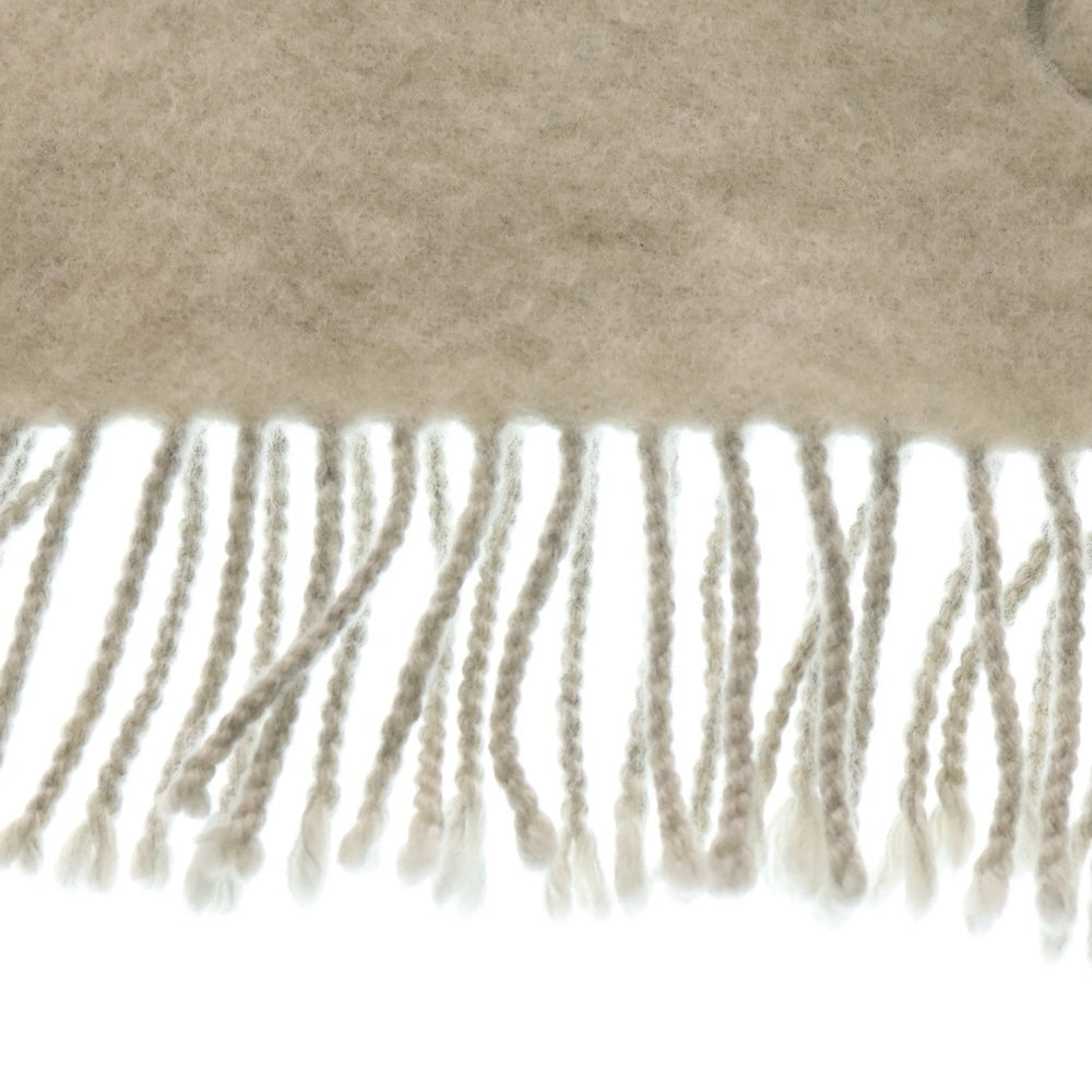 LOEWE(ロエベ) カシミヤ混 ウール マフラー ホワイト レディース