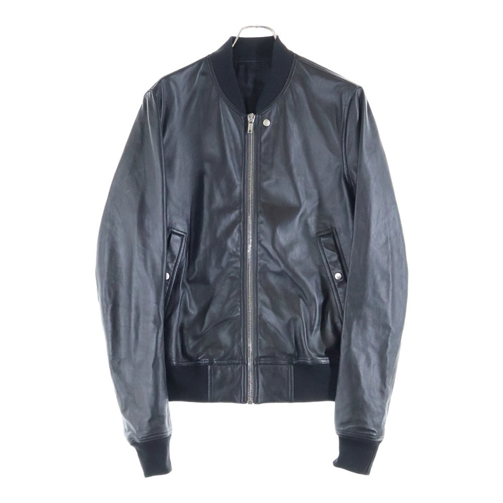 Rick Owens(リックオウエンス) 22AW ラムスキン レザー ボンバージャケット ブルゾン ブラック RU02B2786-LLP