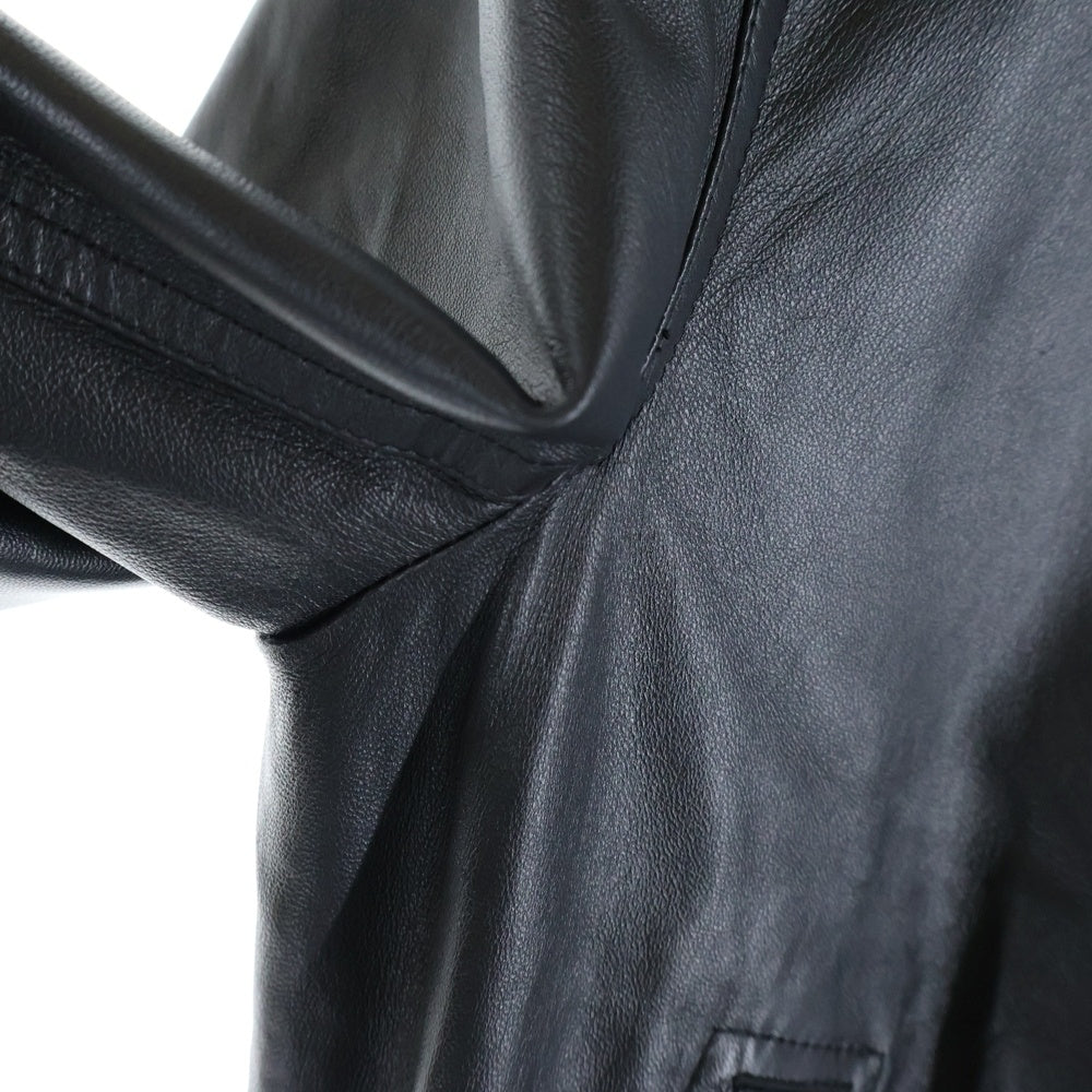 Rick Owens(リックオウエンス) 22AW ラムスキン レザー ボンバージャケット ブルゾン ブラック RU02B2786-LLP