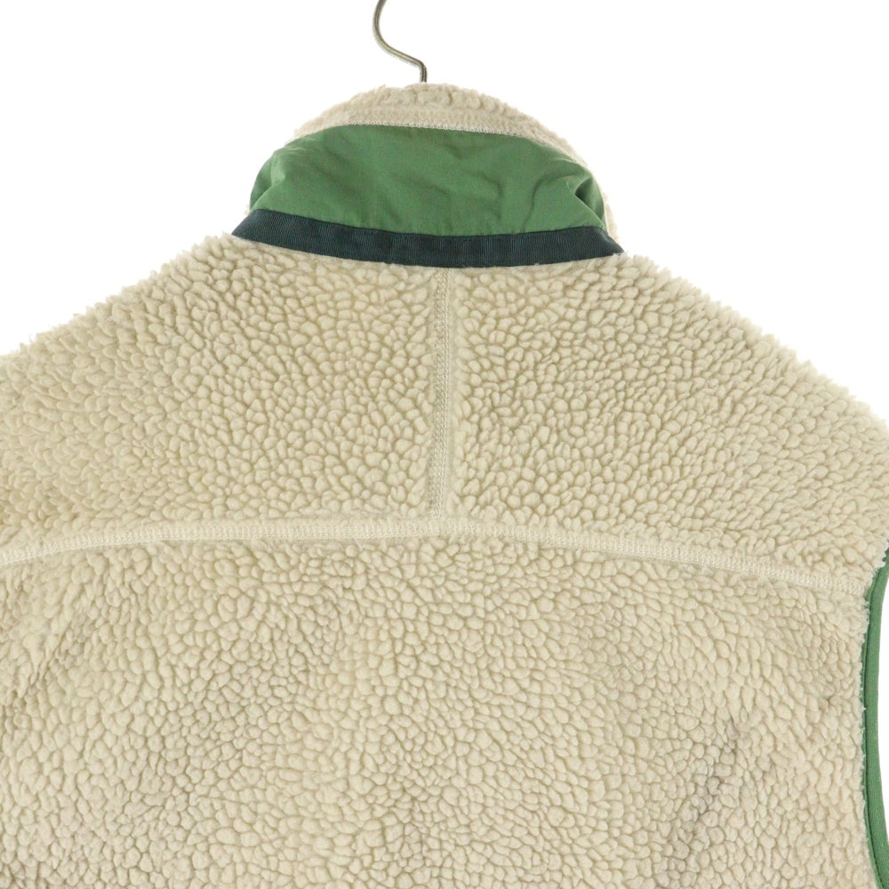 PATAGONIA(パタゴニア) 09AW Classic Retro X クラシックレトロX ボアフリースベスト ジャケット ベージュ/グリーン 23046F9