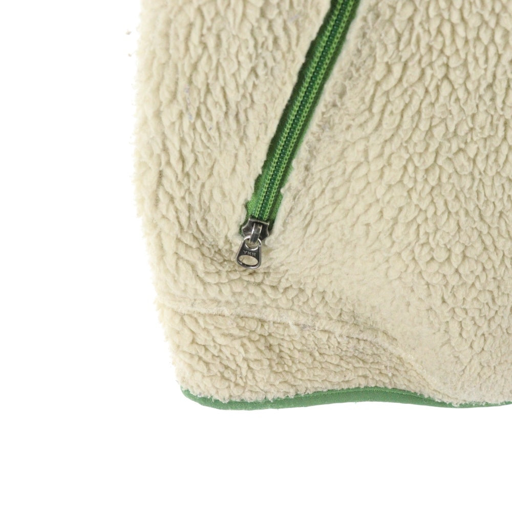 PATAGONIA(パタゴニア) 09AW Classic Retro X クラシックレトロX ボアフリースベスト ジャケット ベージュ/グリーン 23046F9