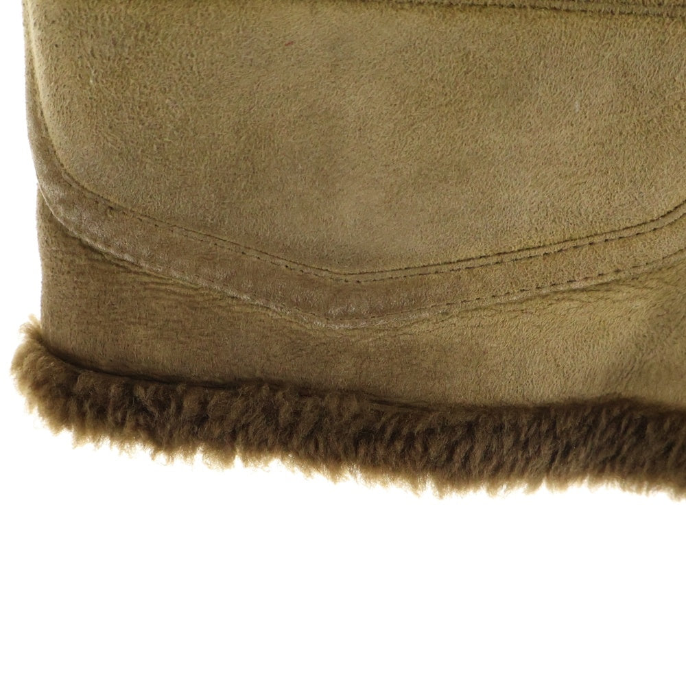 nonnative(ノンネイティブ) ボア切り替え ショールカラー ムートンレザーコート ブラウン