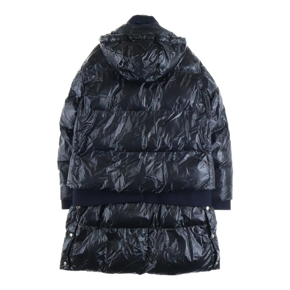 Sacai(サカイ) 20AW ウール切り替え エコダウンロングジャケットコート ブラック/ネイビー 20-02415M