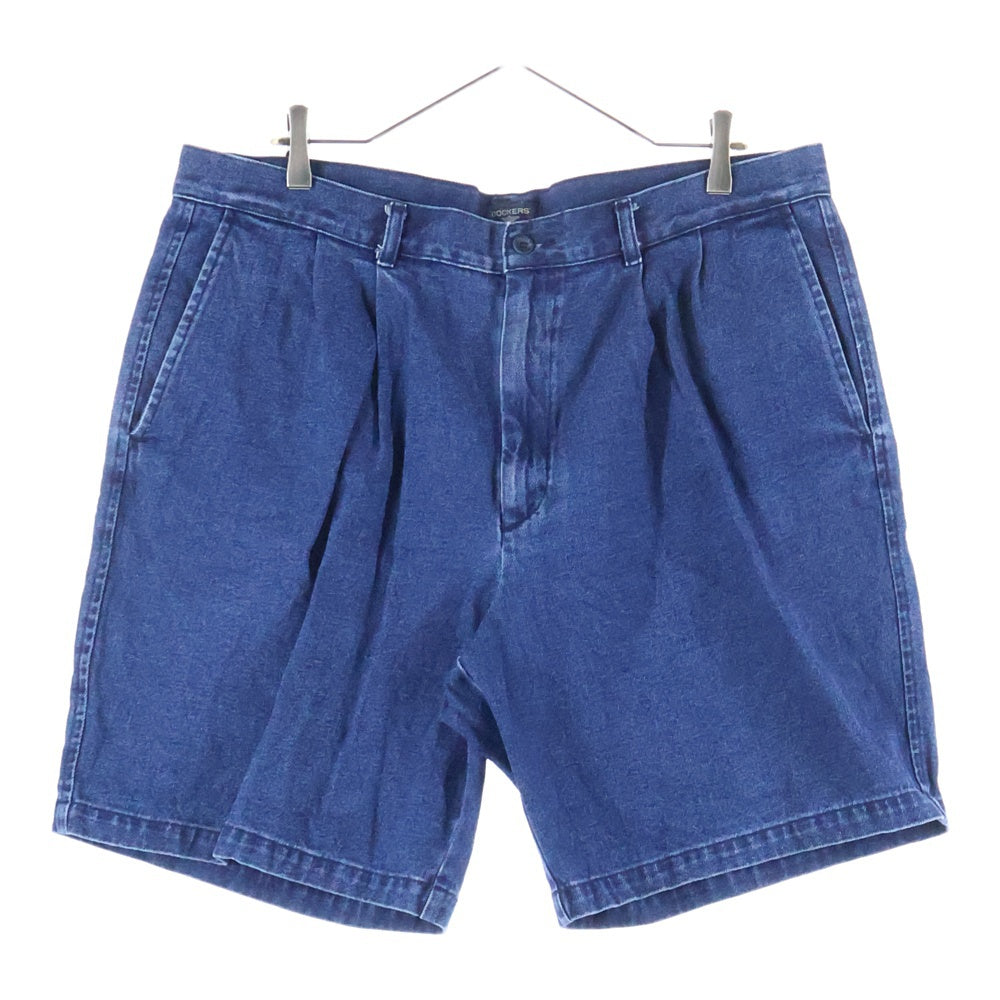 DOCKERS(ドッカーズ) タック入り デニムショーツ ハーフパンツ インディゴ