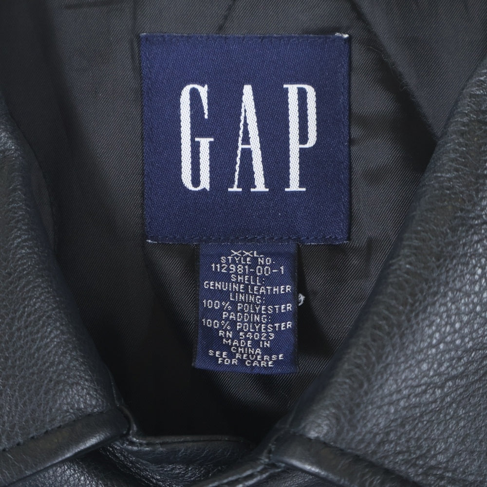 VINTAGE(ヴィンテージ) OLD GAP オールド ギャップ レザーカーコート ジャケット ブラック