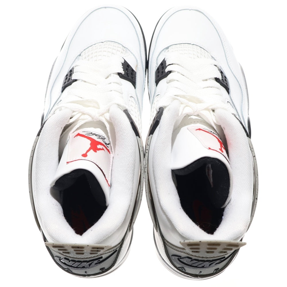 NIKE(ナイキ) AIR JORDAN 4 RETRO WHITECEMENT エアジョーダン4 レトロ ホワイトセメント ハイカットスニーカー ホワイト US10/28cm FV5029-100