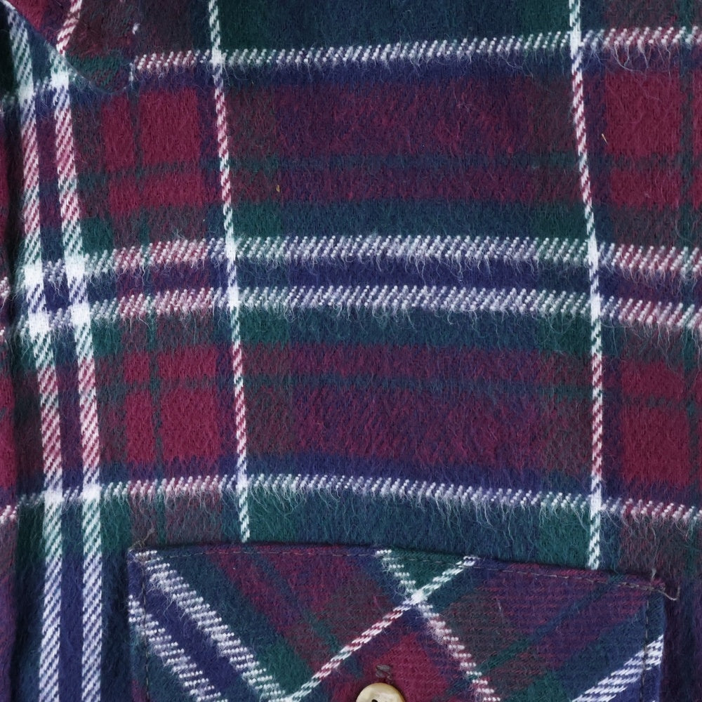 VINTAGE(ヴィンテージ) 90S VINTAGE FIVE BROTHERS HEAVY FLANNEL SHIRT ヴィンテージ ファイブブラザーズ チェック柄 ヘビーネルシャツ ネイビー/パープル