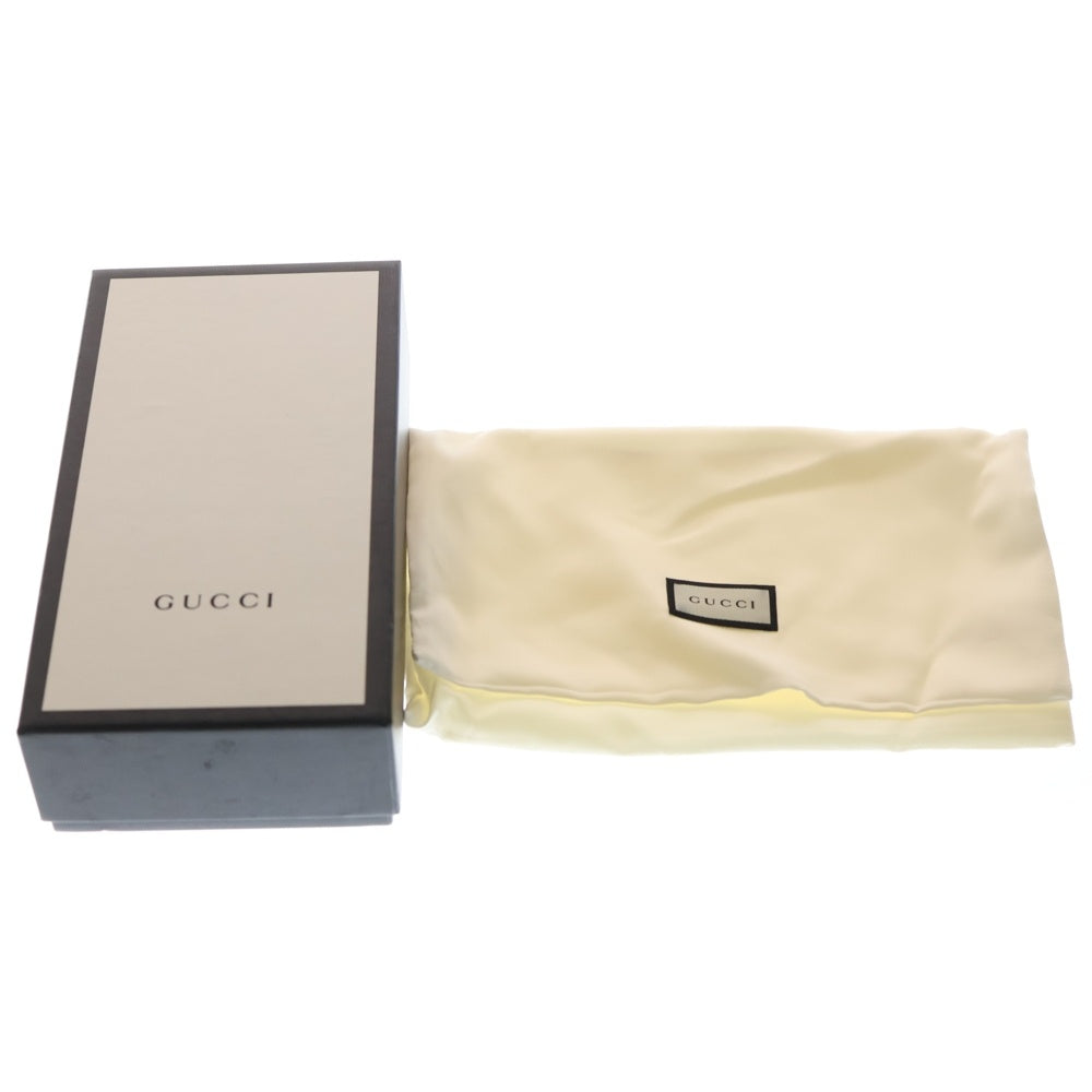 GUCCI(グッチ) インターロッキングG レザーロングウォレット 二つ折り 長財布 ブラック 615524