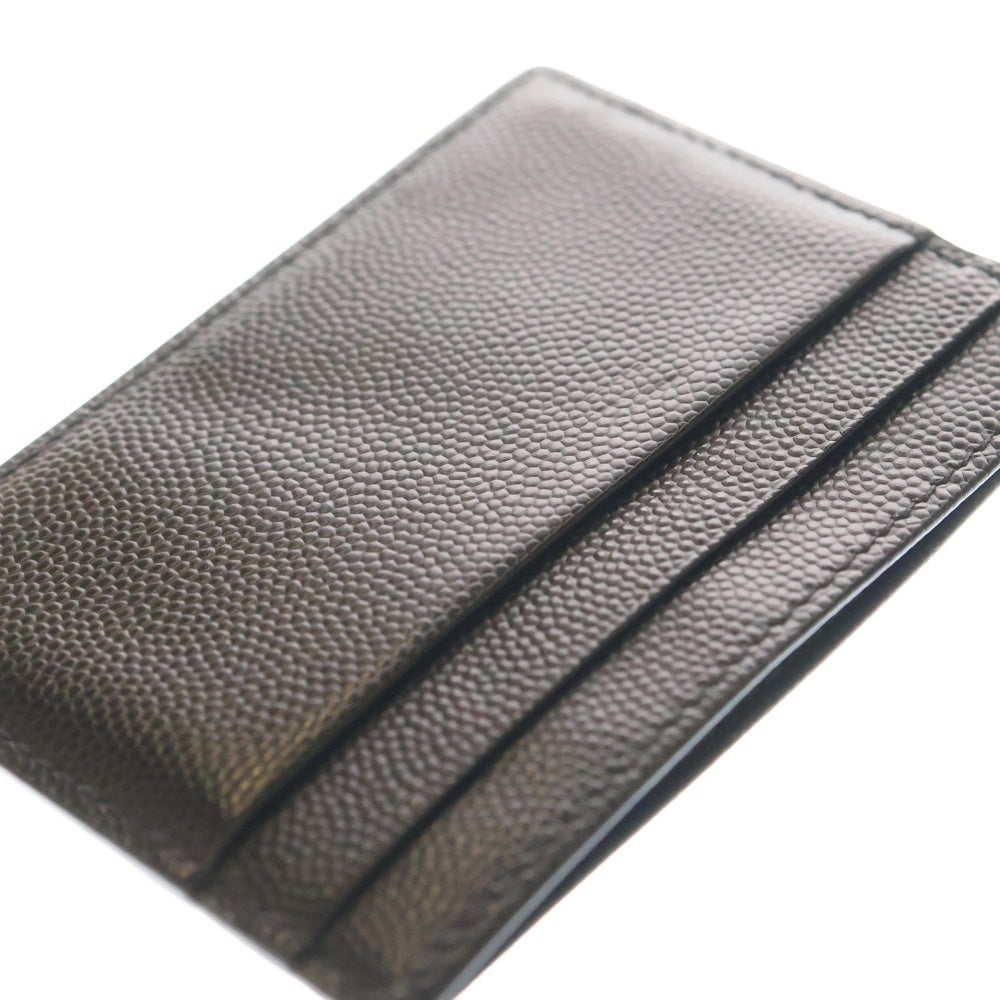 DOLCE & GABBANA(ドルチェアンドガッバーナ) ロゴ刻印 レザーカードケース 財布 ブラック