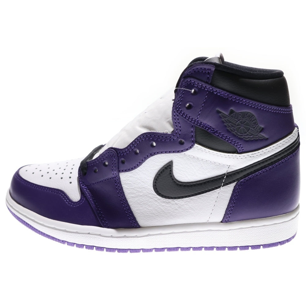 NIKE(ナイキ) AIR JORDAN 1 RETRO HIGH OG COURT PURPLE エアジョーダン コートパープル ハイカットスニーカー ホワイト/パープル US8/26cm 555088-500