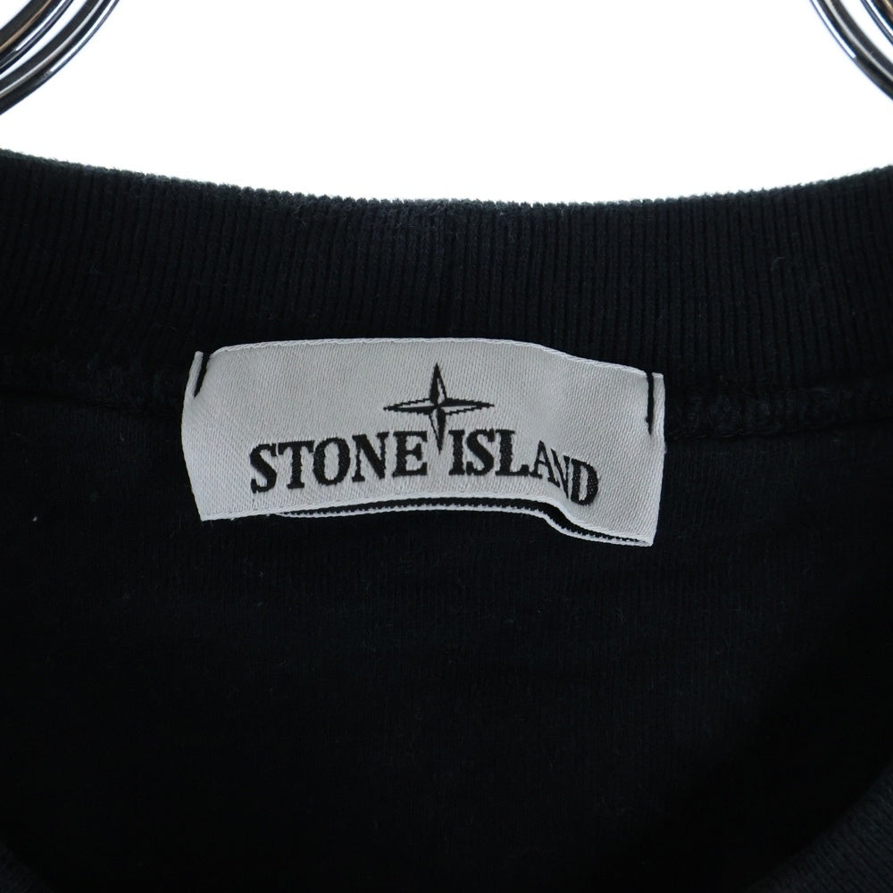 STONE ISLAND(ストーンアイランド) コンパスパッチ コットン クルーネックロングスリーブ スウェット ブラック 771563020