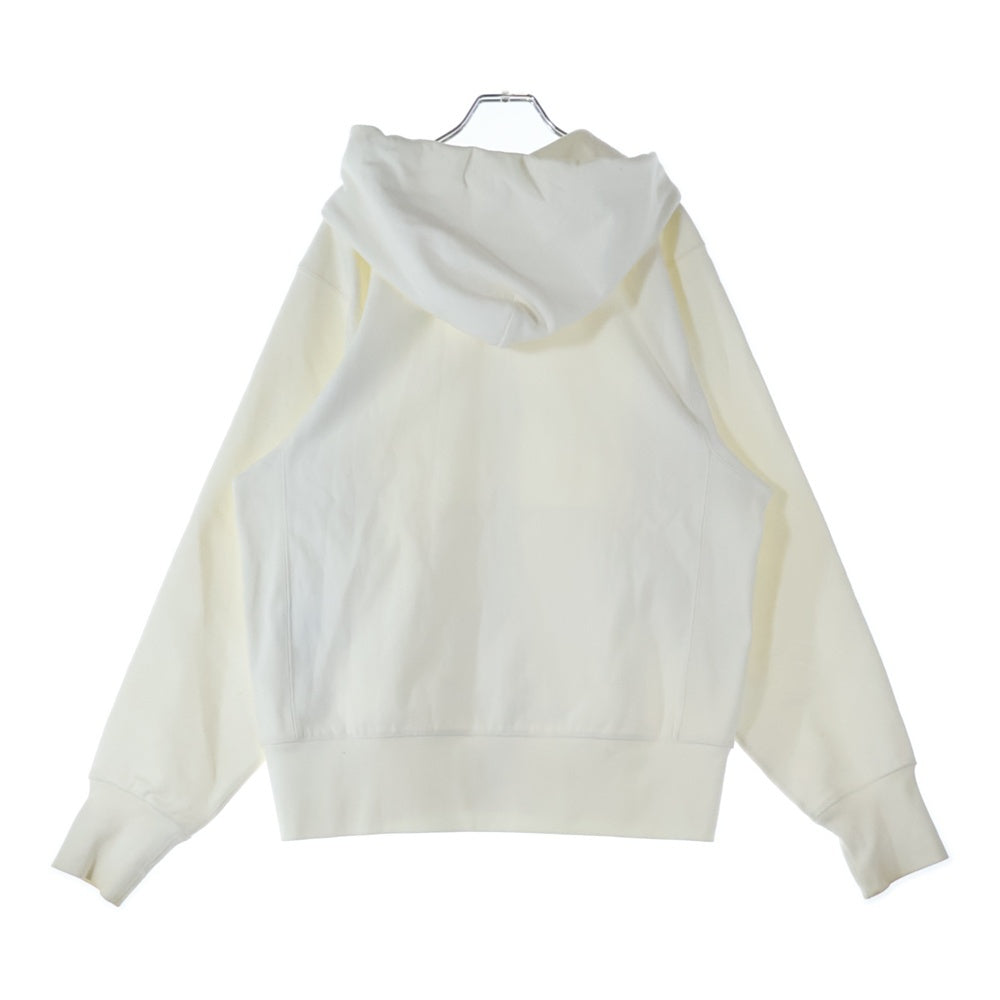Maison Margiela(メゾンマルジェラ) 21SS 1Con Logo Hoodie ロゴプリント ジップアップフーディー パーカー ホワイト S50HG0036 S25508
