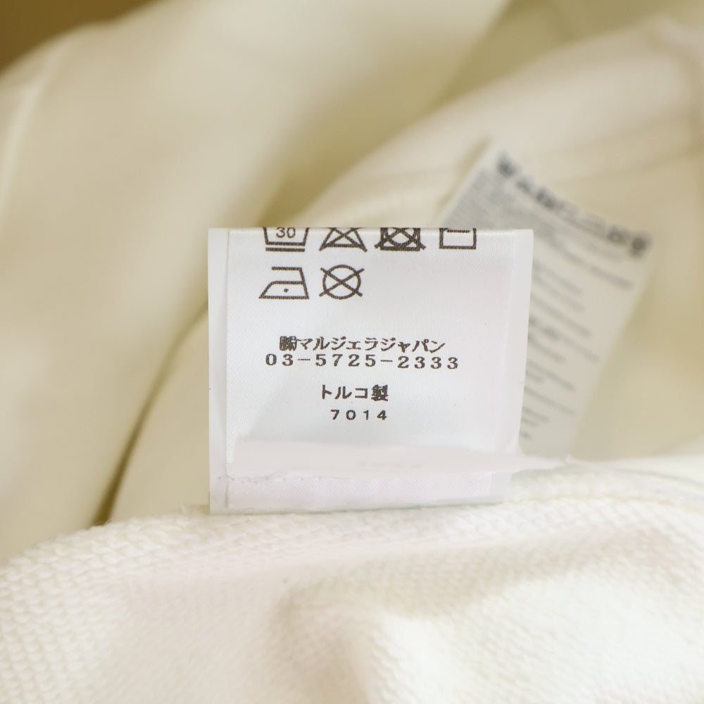 Maison Margiela(メゾンマルジェラ) 21SS 1Con Logo Hoodie ロゴプリント ジップアップフーディー パーカー ホワイト S50HG0036 S25508