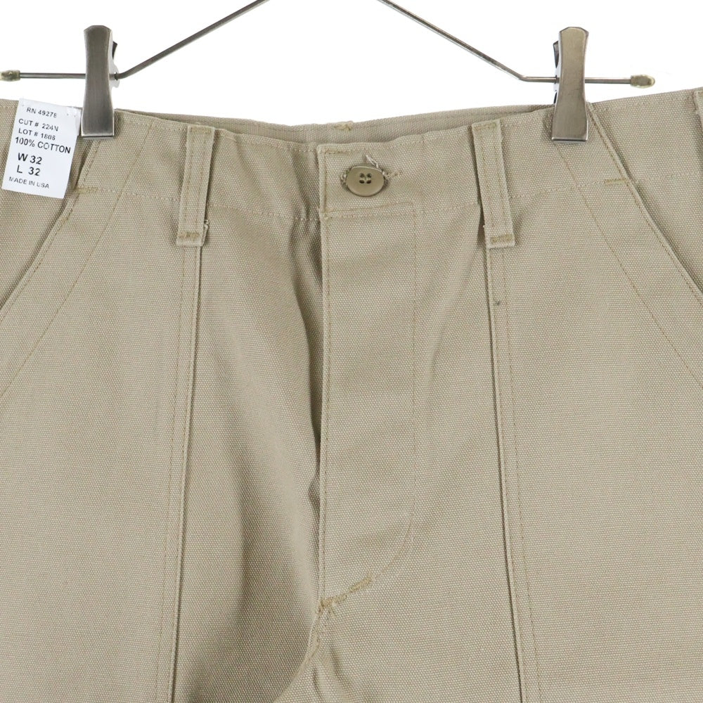 GUNG HO(ガンホー) GUNG HO ガンホー FATIGUE TROUSER ファティーグトラウザー USA製 ボタンフライ ベージュ