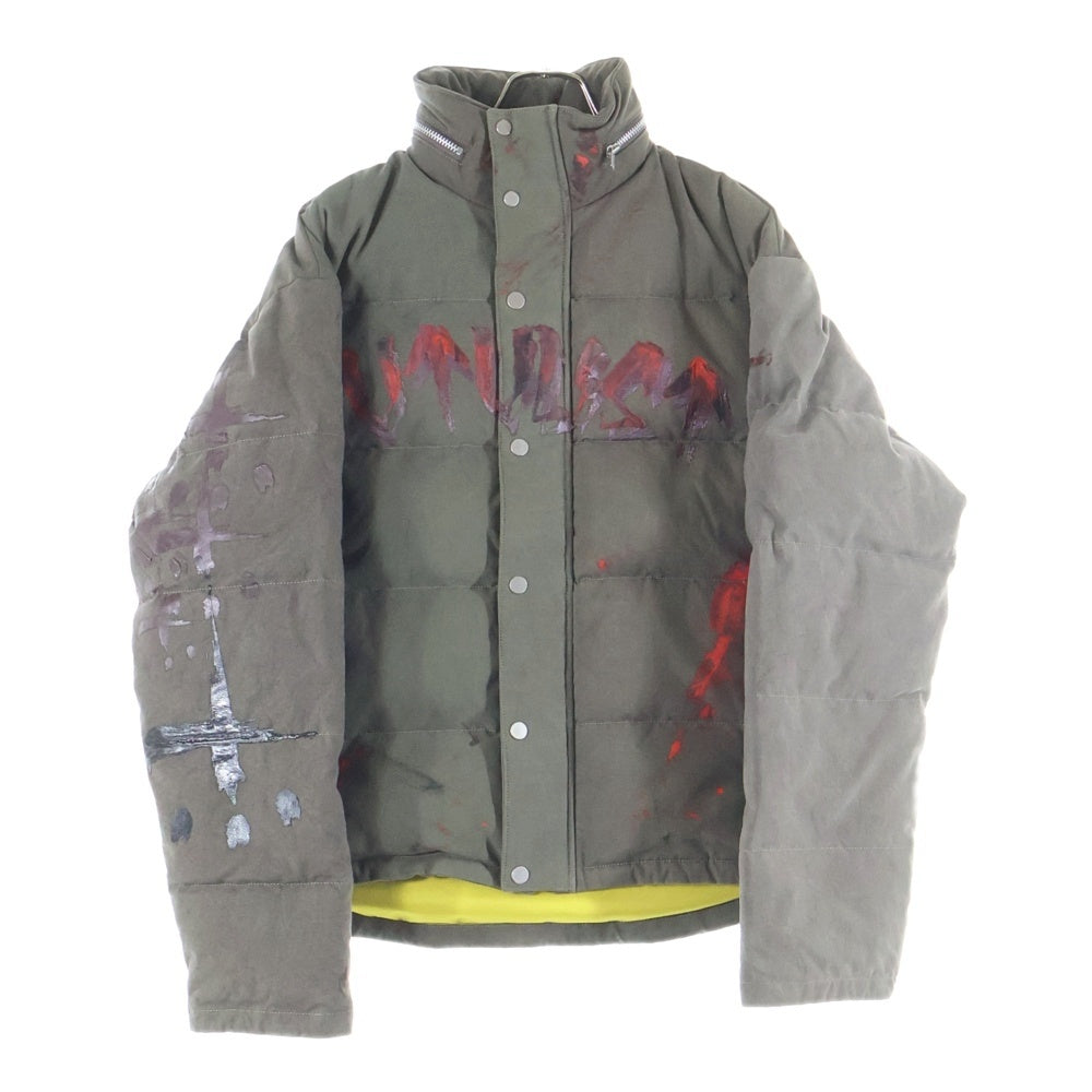 cvtvlist(カタリスト) 21AW ヴィンテージ加工 ペンキロゴ ダウンジャケット グレー 21FW0103T