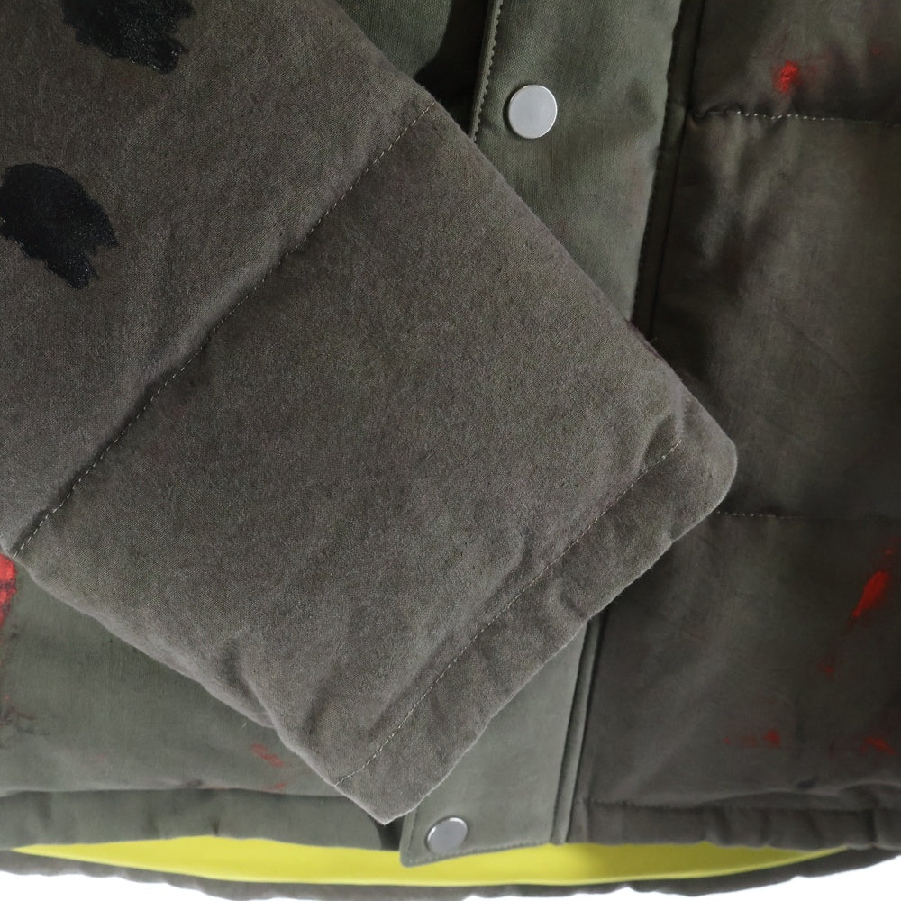 cvtvlist(カタリスト) 21AW ヴィンテージ加工 ペンキロゴ ダウンジャケット グレー 21FW0103T