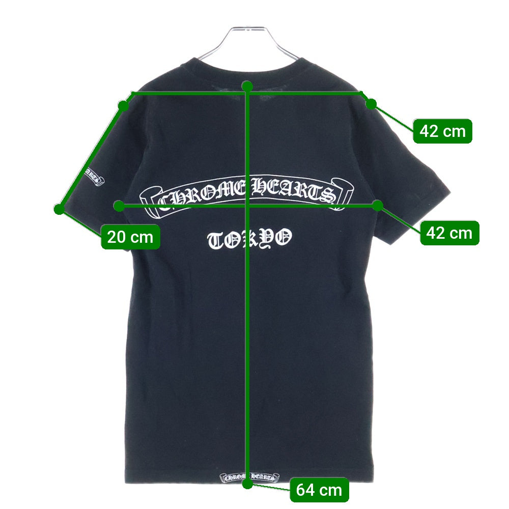CHROME HEARTS(クロムハーツ) OLD HORSESHOE TOKYO S/S TEE オールド ホースシュープリント 東京限定 半袖ポケットTシャツ カットソー ブラック