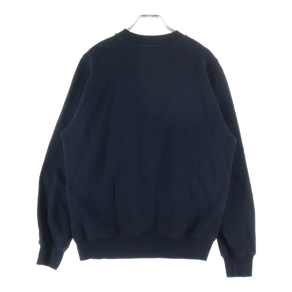 DIESEL(ディーゼル) センターロゴプリント クルーネック 長袖スウェット トレーナーブラック