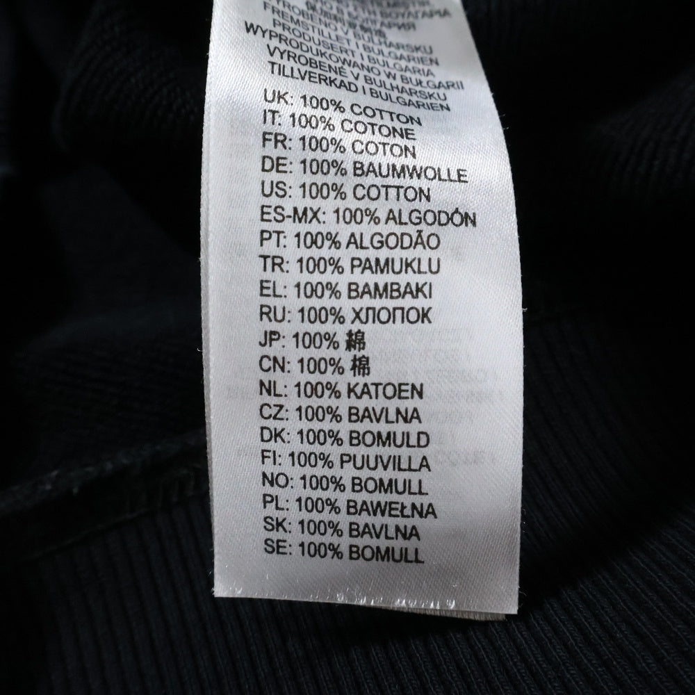 DIESEL(ディーゼル) センターロゴプリント クルーネック 長袖スウェット トレーナーブラック