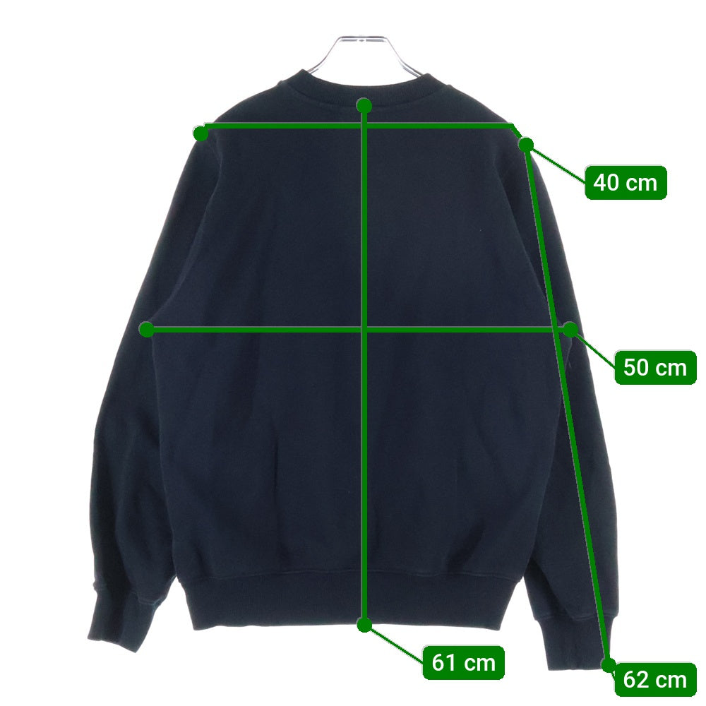 DIESEL(ディーゼル) センターロゴプリント クルーネック 長袖スウェット トレーナーブラック