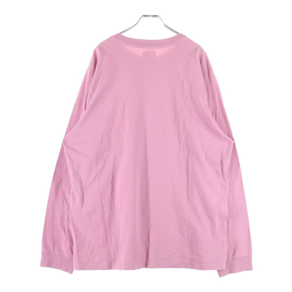 SUPREME(シュプリーム) Small Box Logo L/S TEE スモールロゴデザイン クルーネック カットソー 長袖Tシャツ ピンク