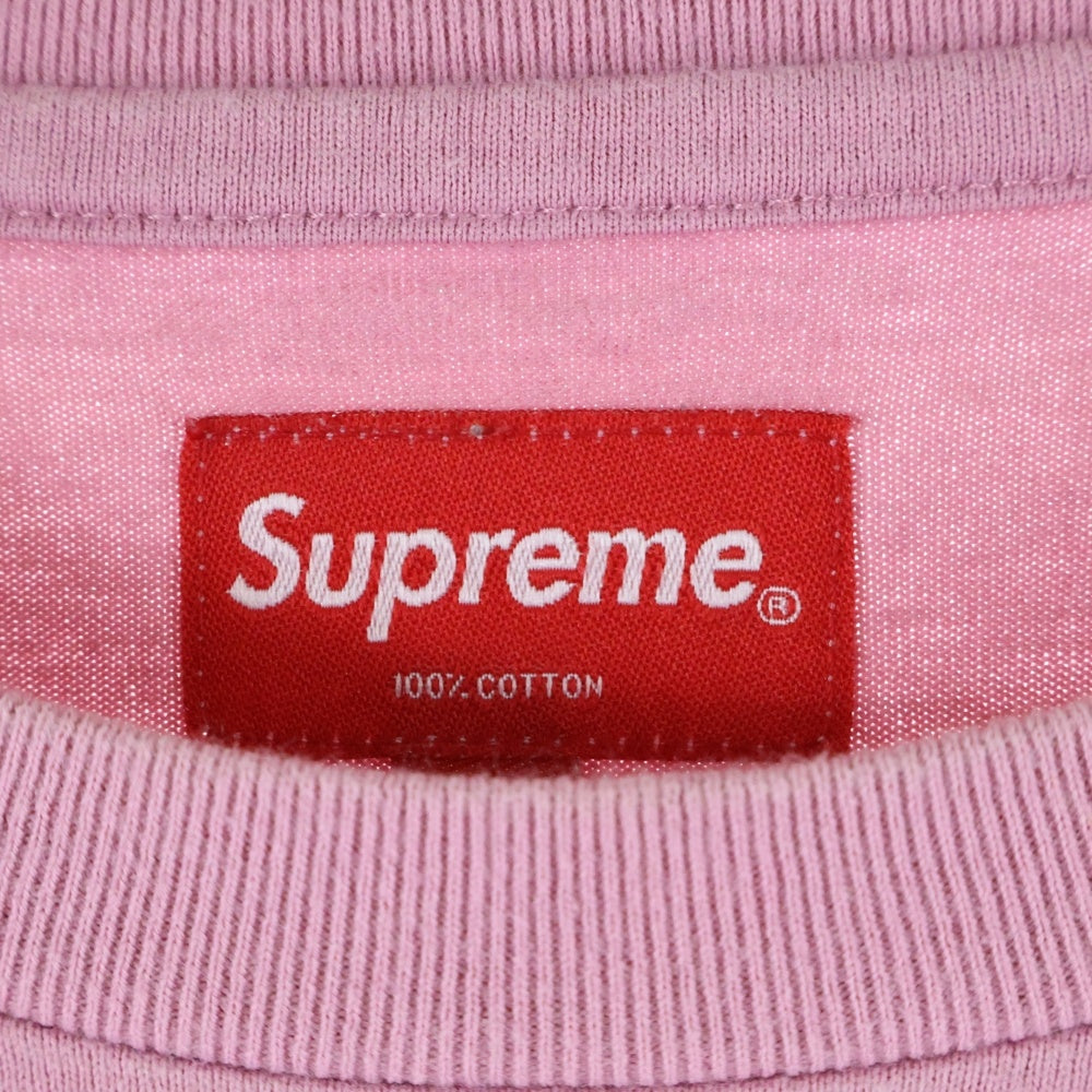 SUPREME(シュプリーム) Small Box Logo L/S TEE スモールロゴデザイン クルーネック カットソー 長袖Tシャツ ピンク