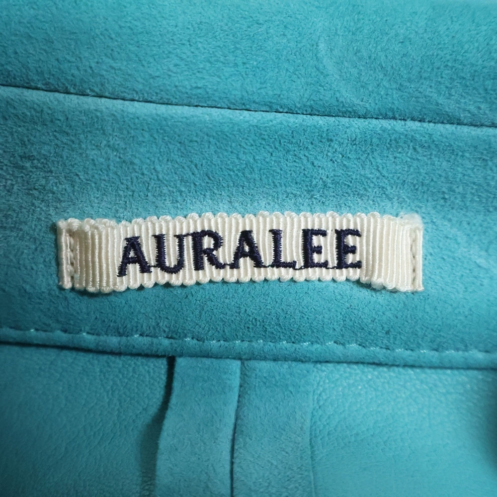 AURALEE(オーラリー) 25SS LAMB SUEDE ZIP BLOUSON ラム スエード マルチポケット ライトジャケット ブルー A255B01GS