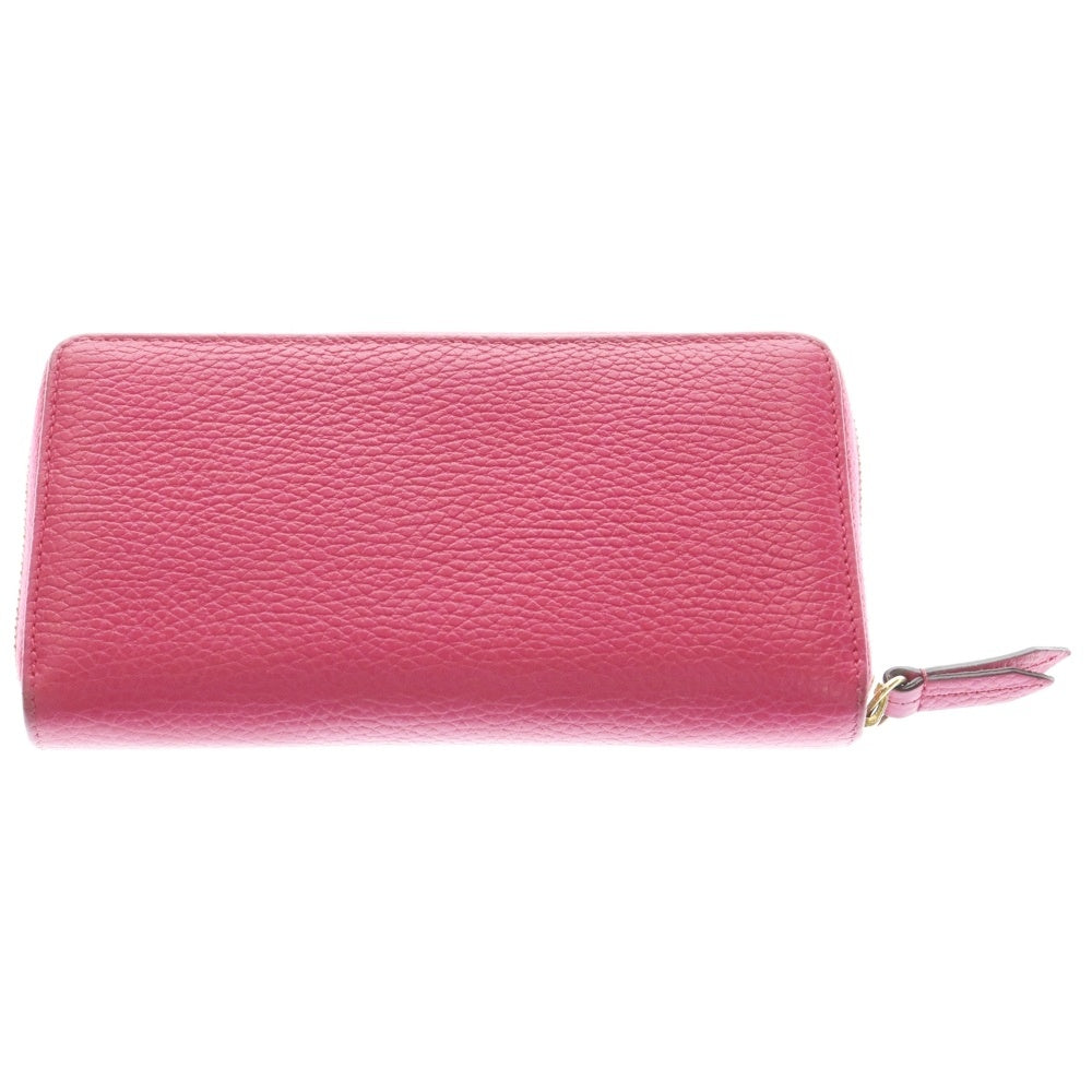 GUCCI(グッチ) GGマーモント ラウンドファスナー 長財布 ウォレット ピンク/ゴールド 456117 584046