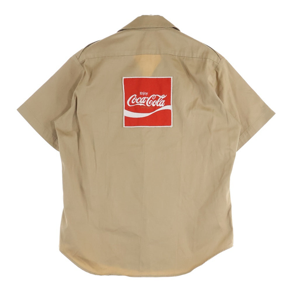 VINTAGE(ヴィンテージ) 70S U.S.MILITARY VINTAGE 米軍 ミリタリー ヴィンテージ コットン 半袖シャツ ベージュ DSA100-76-C-0269