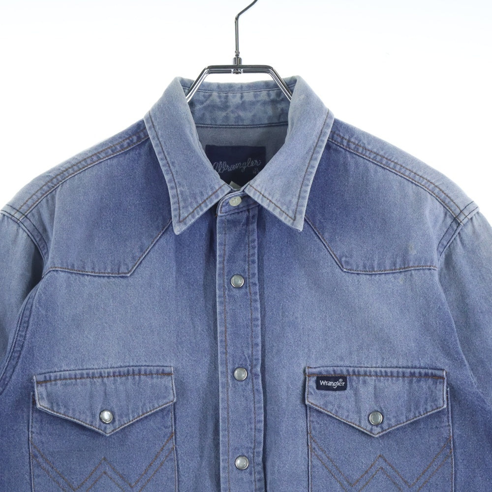 Wrangler(ラングラー) 80S VINTAGE スナップボタン デニム ヴィンテージ 長袖シャツ インディゴ