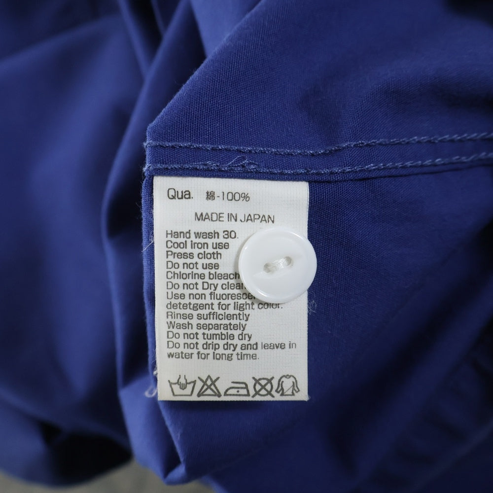 LEGENDA(レジェンダ) フロントロゴワッペン コットン 七分袖シャツ ブルー