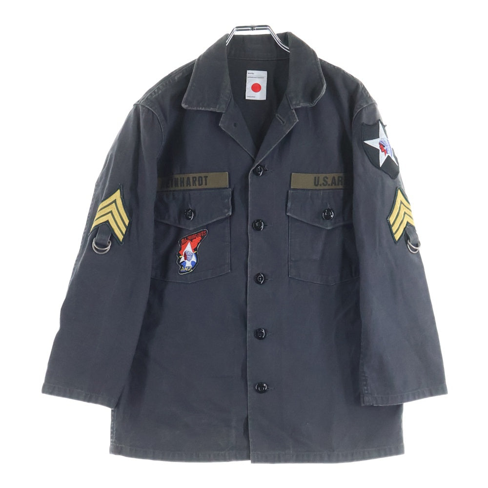 marka(マーカ) 12AW UTILITY SHIRTS コットン ユーティリティミリタリー 長袖シャツ グレー MSTD-10SH01