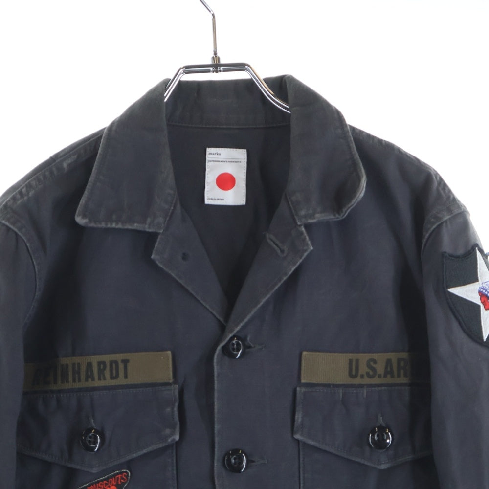 marka(マーカ) 12AW UTILITY SHIRTS コットン ユーティリティミリタリー 長袖シャツ グレー MSTD-10SH01B