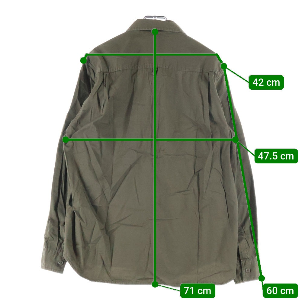ALPHA INDUSTRIES(アルファ インダストリーズ) ミリタリー コットン 長袖シャツ カーキ