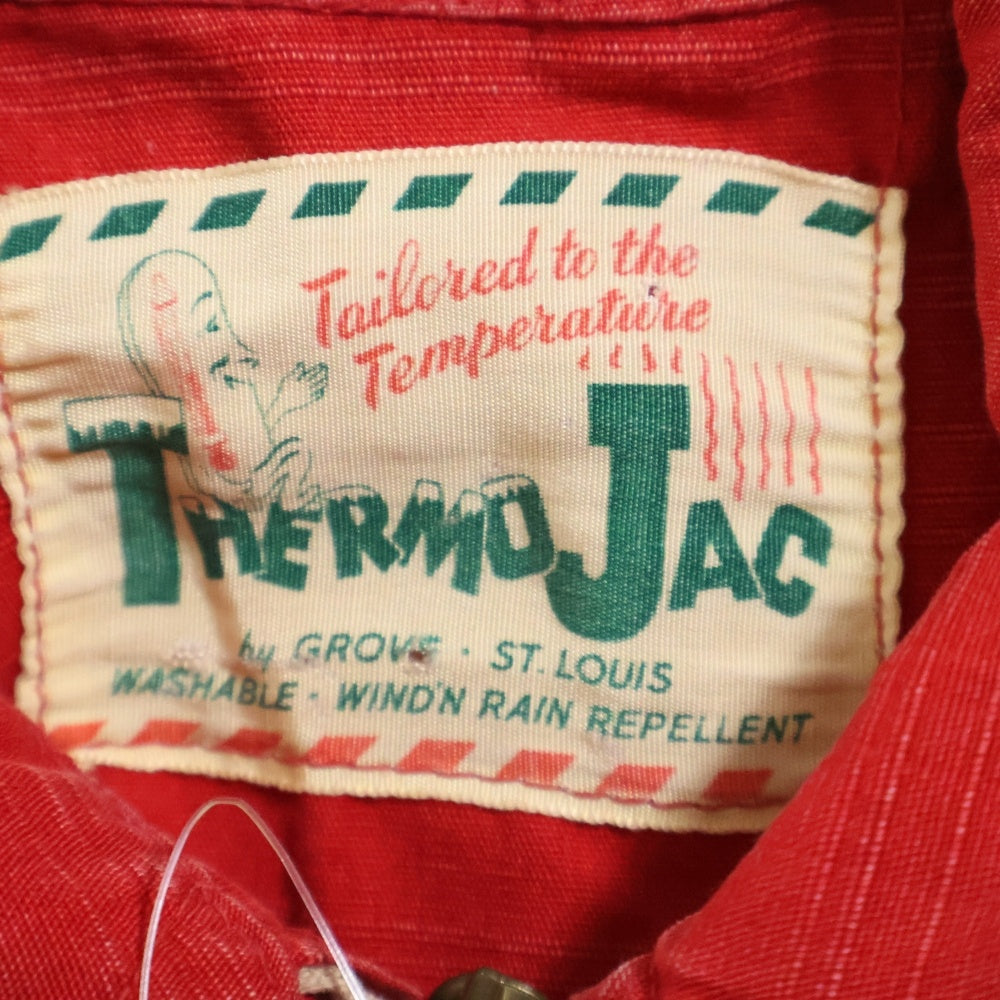 VINTAGE(ヴィンテージ) 50-60S THERMOJAC サーモジャック ジップアップ スイングトップ ジャケット レッド