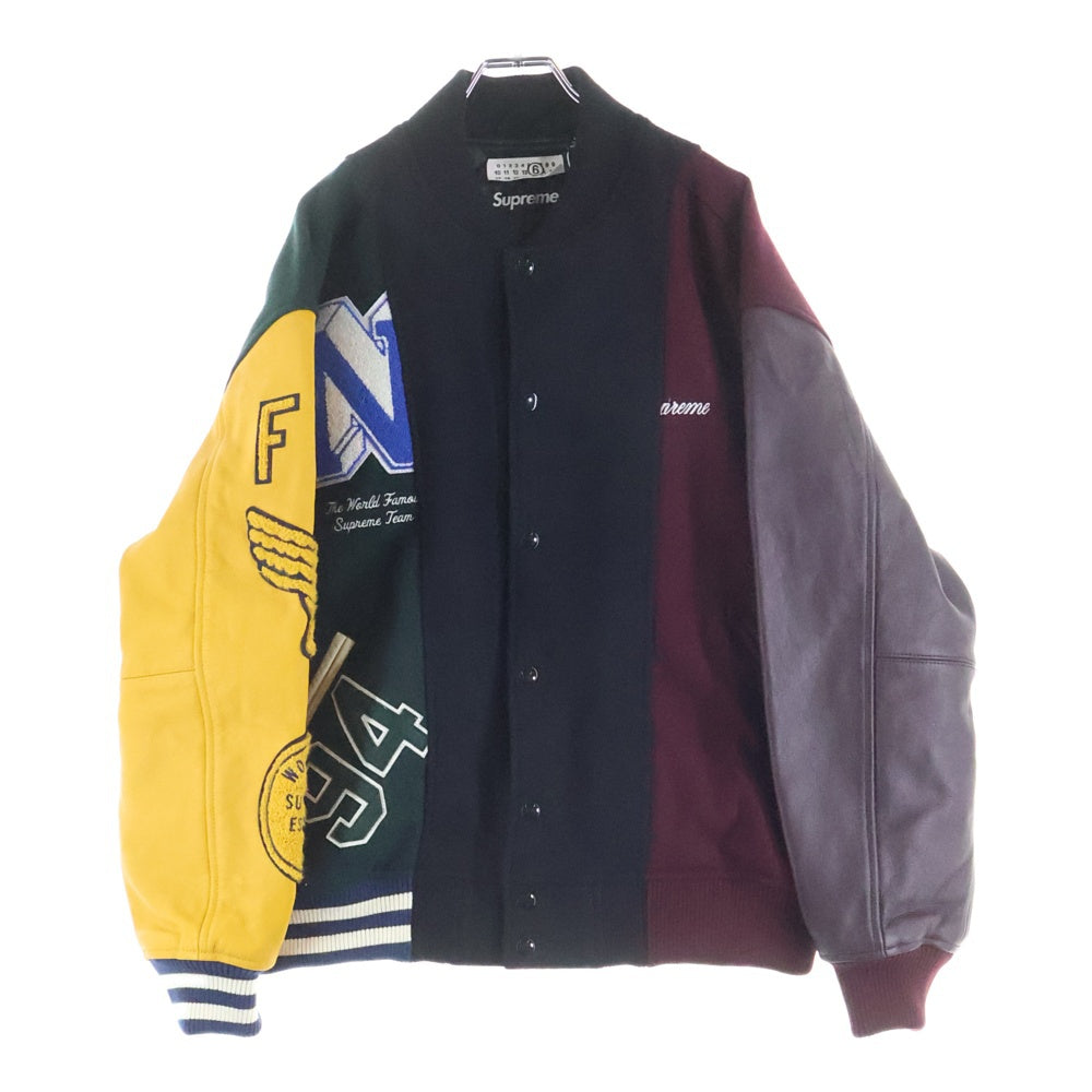 SUPREME(シュプリーム) 24SS ×Split Varsity Jacket エムエムシックスメゾンマルジェラ スプリット バーシティジャケット ブルゾン マルチカラー