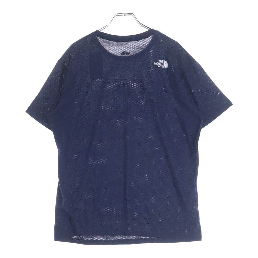 THE NORTH FACE(ザノースフェイス) フロントロゴデザイン クルーネック カットソー 半袖メッシュTシャツ ネイビー NT32176