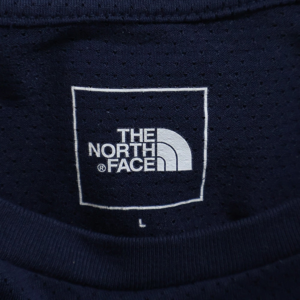 THE NORTH FACE(ザノースフェイス) フロントロゴデザイン クルーネック カットソー 半袖メッシュTシャツ ネイビー NT32176