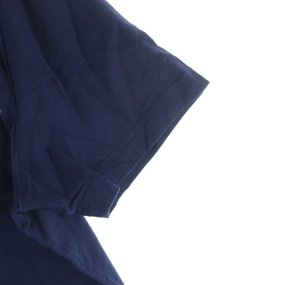 LACOSTE(ラコステ) 胸ロゴパッチデザイン Vネック カットソー 半袖Tシャツ ネイビー TH632E