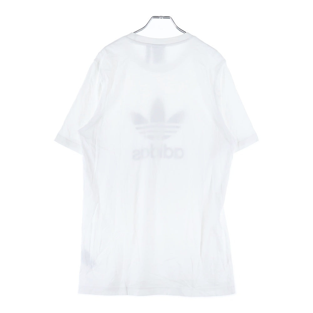 adidas(アディダス) フロントロゴデザイン クルーネック カットソー 半袖Tシャツ ホワイト GN3463