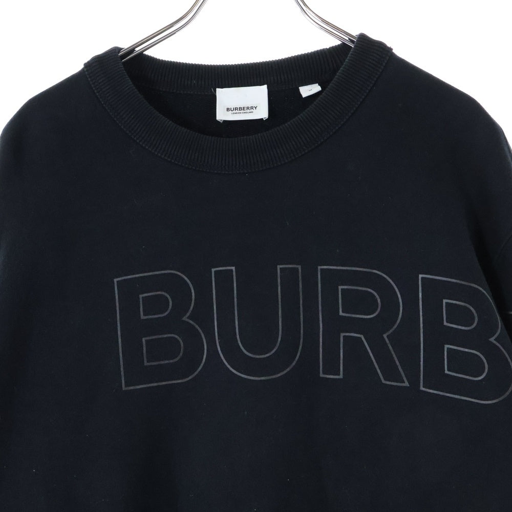 BURBERRY(バーバリー) 21SS ホースフェリープリントロゴ コットン スウェット トレーナー ブラック 8037553