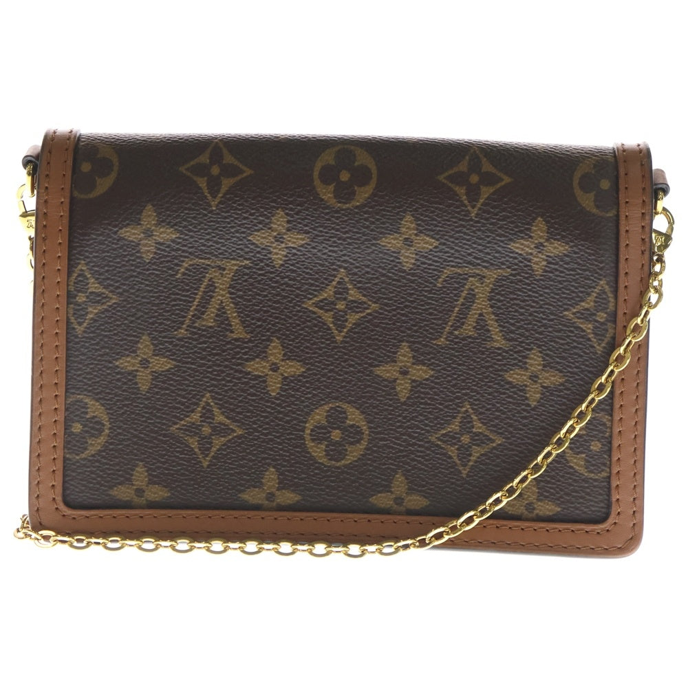 LOUIS VUITTON(ルイヴィトン) ポルトフォイユ ドーフィーヌ ゴールドプレート モノグラム ショルダーバック ポーチ ブラウン レディース M68746