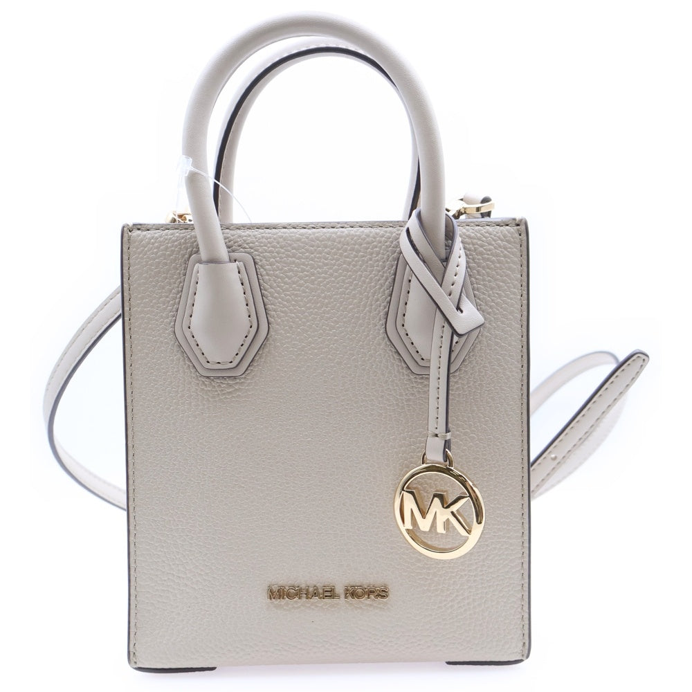MICHAEL KORS(マイケルコース) MERCER NS 2WAY レザー ミニトートバッグ ハンドショルダーバッグ アイボリー レディース